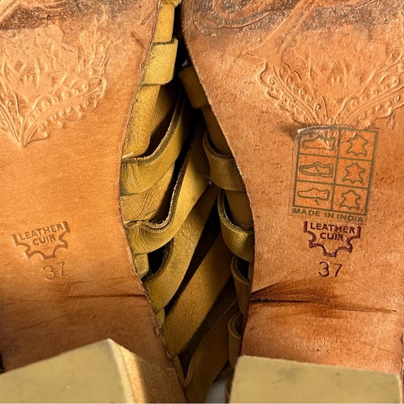 Free People Byron Suede Mules Strappy Heeled Shoes Slide On Size 37 US 7 - Picture 9 of 12